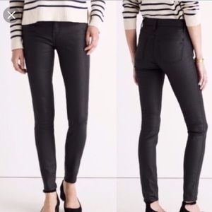 Madewell Black Coated Skinny Jeans